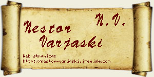 Nestor Varjaški vizit kartica